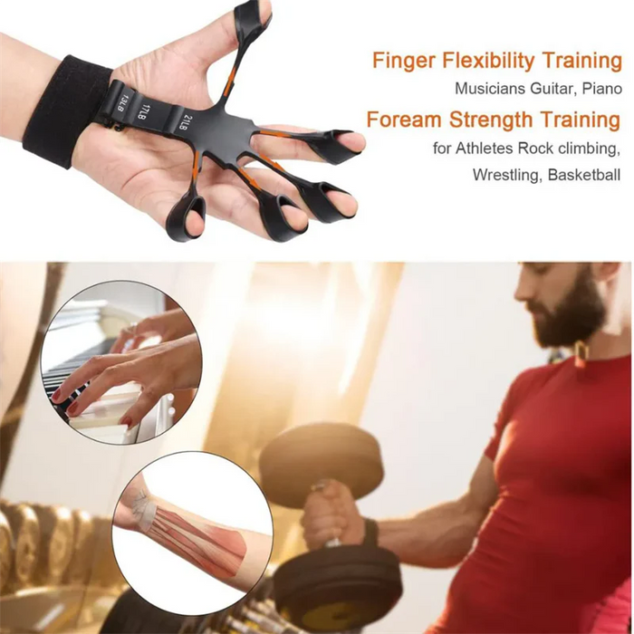 Silicone Grip Device Finger Exercise Stretcher Finger Gripper Strength Trainer