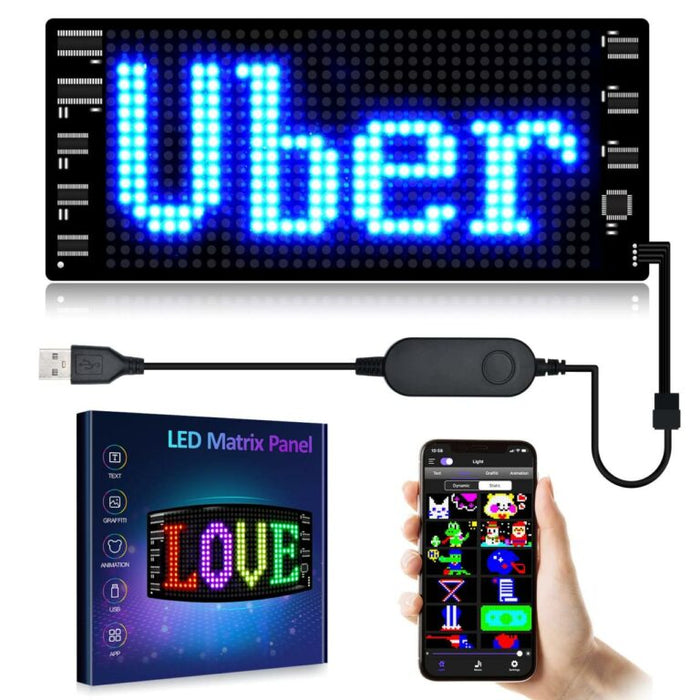 LED Car Sign Scrolling LED Sign for Uber Lyft Drivers Use