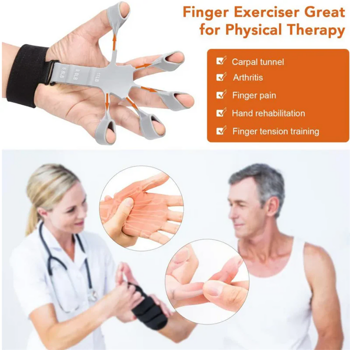 Silicone Grip Device Finger Exercise Stretcher Finger Gripper Strength Trainer