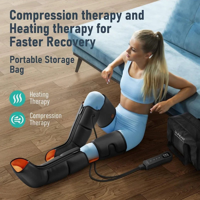 3-in-1 Full Leg Massager with Infrared Heat and Compression Therapy For Pain Relief