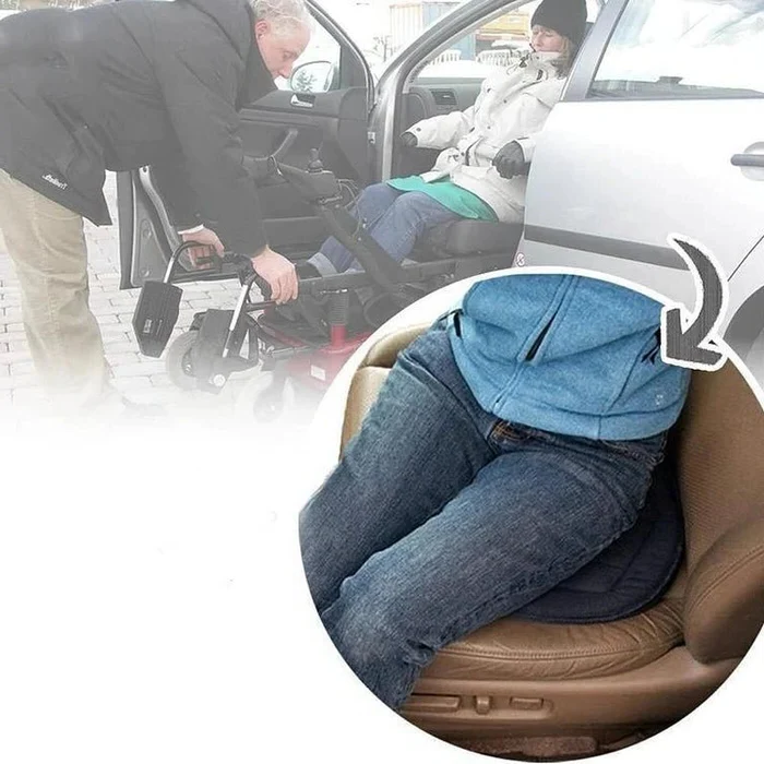 360° Rotating Seat Cushion - Rotating Seat Cushion Pivot Disc Pad for Elderly, Swivel Car Seat Chair Assist to Turning Easily from Car to Wheelchair