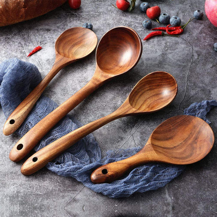 Teak Wooden Spoon Set