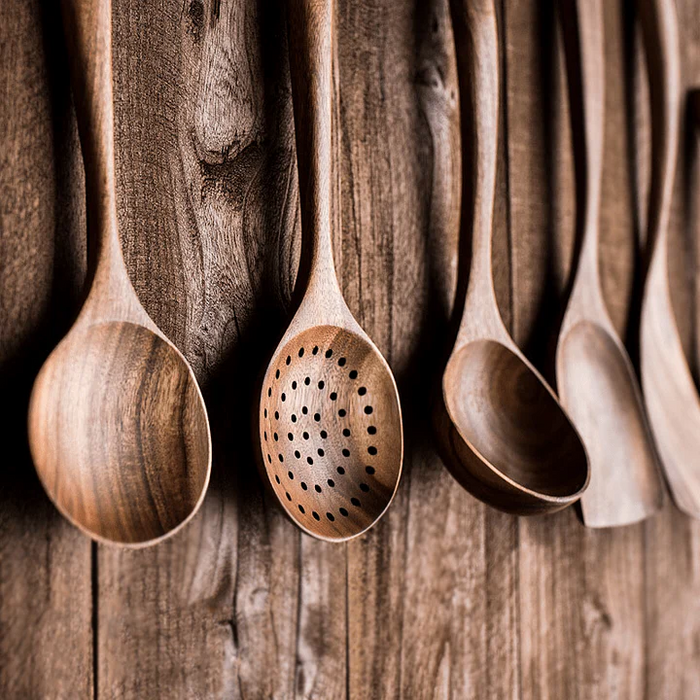 Teak Wooden Spoon Set