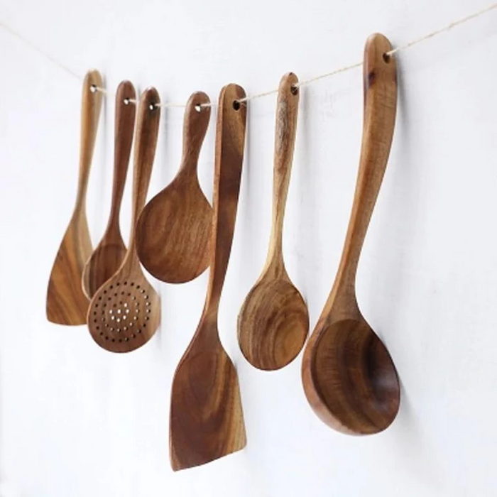 Teak Wooden Spoon Set