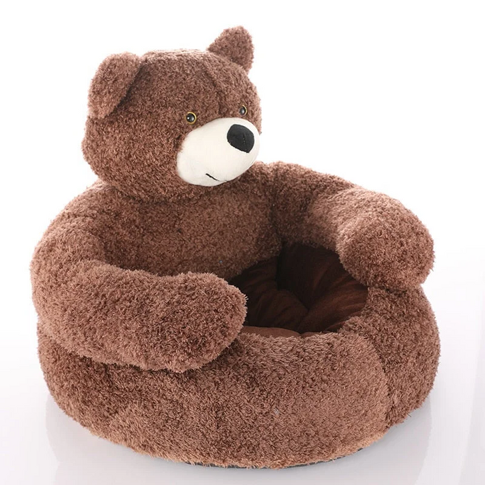 Teddy Bear Cuddler Cat Bed Dog Bed