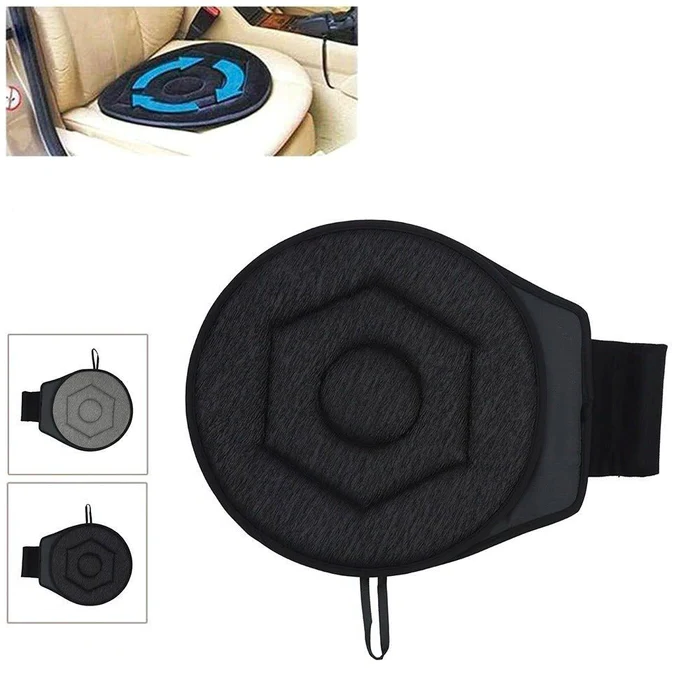 360° Rotating Seat Cushion - Rotating Seat Cushion Pivot Disc Pad for Elderly, Swivel Car Seat Chair Assist to Turning Easily from Car to Wheelchair